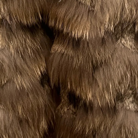 SOLD❤️ THEORY Hanalee Fur Vest Genuine Real Rabbit Fur Beige Tan - Picture 4 of 11